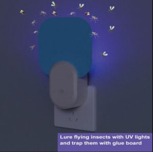 UV flying insects Electric Mosquito Killing Lamp Plug-in Lamp with Glue paper - Image 3