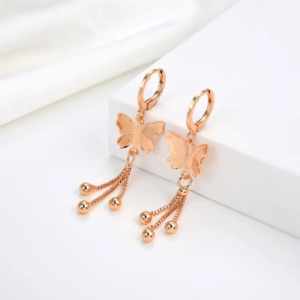 Two Color Butterfly Women's Earrings Cubic Zirconia - Image 3